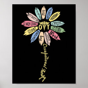 Arbeitstherapie Inspirierte OT-Monats-Blume Poster