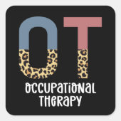 Arbeitstherapie OT Cheetah Future OT Geschenke Quadratischer Aufkleber (Vorderseite)
