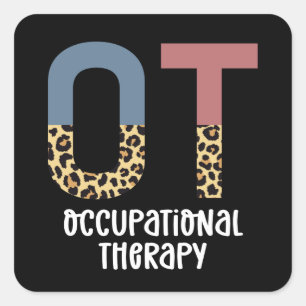 Arbeitstherapie OT Cheetah Future OT Geschenke Quadratischer Aufkleber