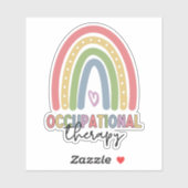 Arbeitstherapie OT Therapeut Niedlicher Regenbogen Aufkleber (Blatt)