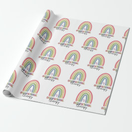 Arbeitstherapie OT Therapeut Regenbogen Geschenkpapier