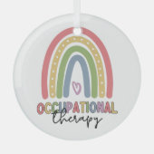 Arbeitstherapie OT Therapeut Regenbogen Ornament Aus Glas (Vorderseite)