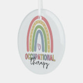 Arbeitstherapie OT Therapeut Regenbogen Ornament Aus Glas (Vorderseite links)
