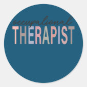 Arbeitstherapie OT-Therapeut Runder Aufkleber (Vorderseite)