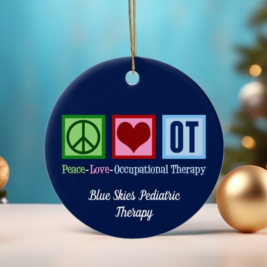 Arbeitstherapie Peace Liebe OT Office Custom Keramik Ornament