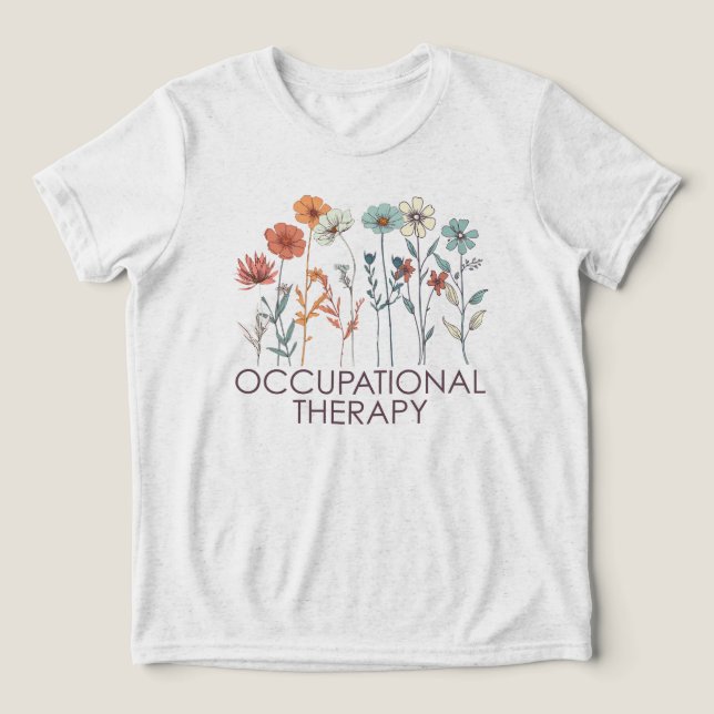 Arbeitstherapie Tri-Blend Shirt (Design Vorderseite)