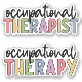 Arbeitstherapie und Arbeitstherapeut Aufkleber