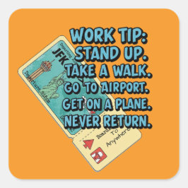 Arbeitstipp Quadratischer Aufkleber