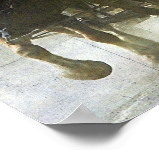 Arbeitstische Pferde Poster (Ecke)