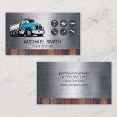 Arbeitswagen | Bauwerkzeuge | Metall | Holz Visitenkarte (Vorne/Hinten)