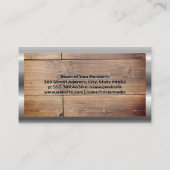 Arbeitswagen | Holzkappen Visitenkarte (Rückseite)