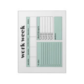 Arbeitswochenplaner - blau notizblock (Rotiert)