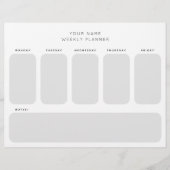 Arbeitswochenplaner Organisation Briefbogen (Vorderseite)