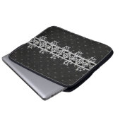 Arbeitszeile auf schwarzem Hintergrund Laptopschutzhülle (Vorne Knopf)