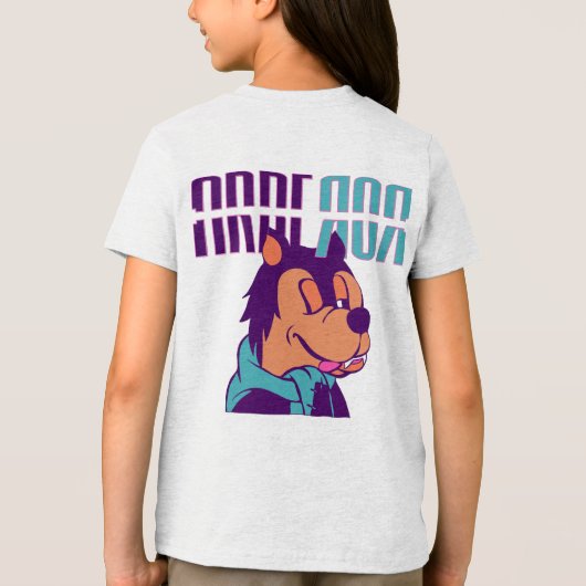 Arberor Kids' Graphic T - Shirt - Cartoon Design (Rückseite)