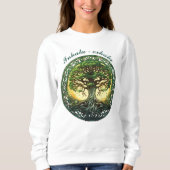 Árbol de la Vida Celta, Inhala - Exhala Sweatshirt (Vorderseite)