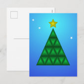 Árbol de Navidad 3D Serio y elegante Feiertagspostkarte (Vorne/Hinten)