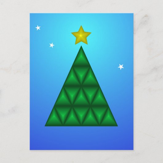 Árbol de Navidad 3D Serio y elegante Feiertagspostkarte (Vorderseite)