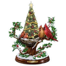 Arbol de navidad con pajaritos freistehende fotoskulptur 