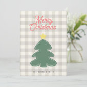 Arbol de Navidad Feiertagskarte (Stehend Vorderseite)