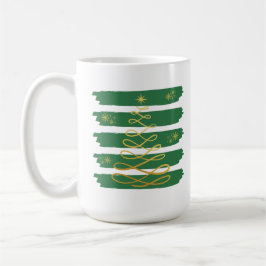 Árbol navideño dorado kaffeetasse
