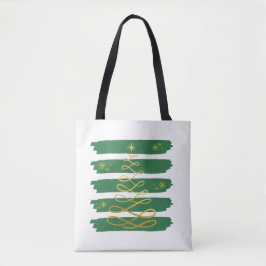 Árbol navideño dorado tasche