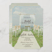 Arbor Beach Wedding Brautparty Einladung (Vorne/Hinten)