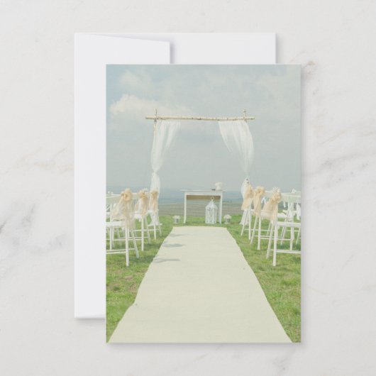 Arbor Beach Wedding Sea Stars String Lights Einladung (Rückseite)