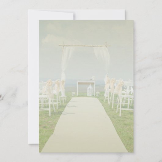 Arbor Beach Wedding String Lights Einladung (Rückseite)