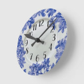 Arbor Blue Blätter Wanduhr (Winkel)