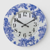 Arbor Blue Plate Acryllic Wall Clock Große Wanduhr (Vorderseite)
