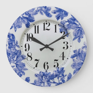 Arbor Blue Plate Acryllic Wall Clock Große Wanduhr