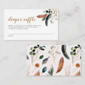 ARBOR Bohemisch Feather Greenerenery Baby Diaper R Platzkarte (Vorne/Hinten)