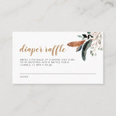 ARBOR Bohemisch Feather Greenerenery Baby Diaper R Platzkarte (Vorderseite)