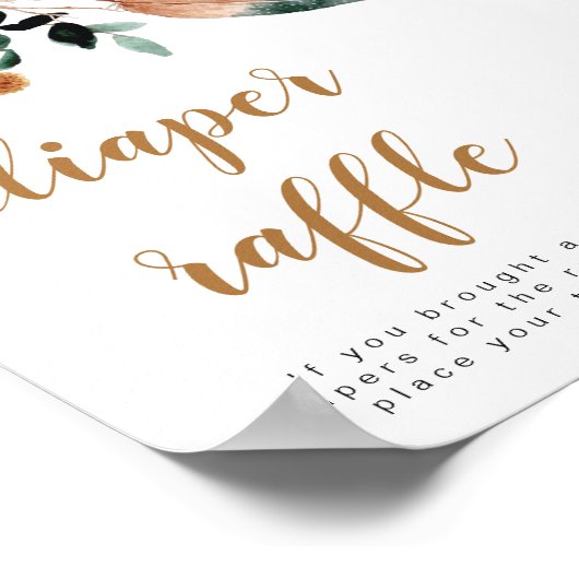 ARBOR Bohemisch Feather Greenerenery Baby Diaper R Poster (Ecke)