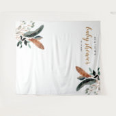 ARBOR Bohemisch Feather Greenerity Baby Shower Wandteppich (Vorderseite (Horizontal))