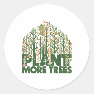 Arbor Day Pflanze Mehr Bäume Arbor Day Earth Day T Runder Aufkleber