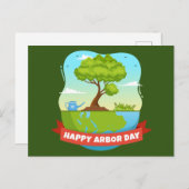 Arbor Day Postkarte (Vorne/Hinten)
