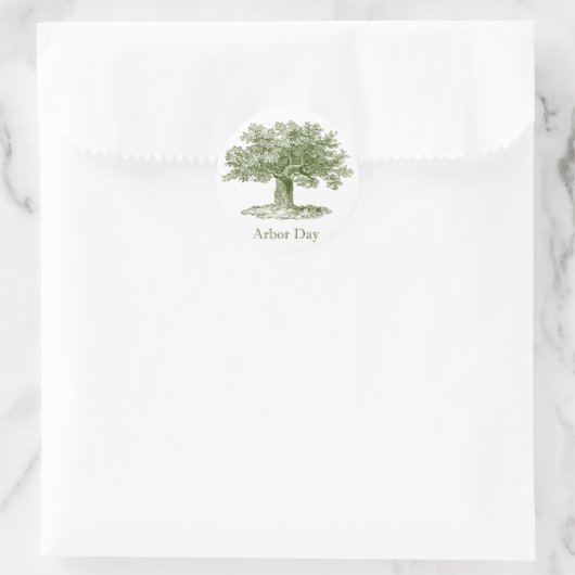 Arbor Day Runder Aufkleber (Tasche)