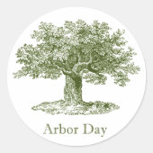 Arbor Day Runder Aufkleber (Vorderseite)