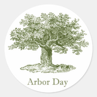 Arbor Day Runder Aufkleber