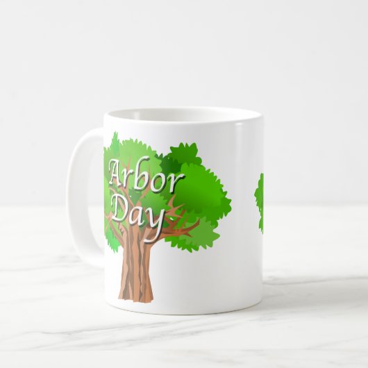 Arbor Day Tree Holiday Kaffeetasse (Vorderseite Links)