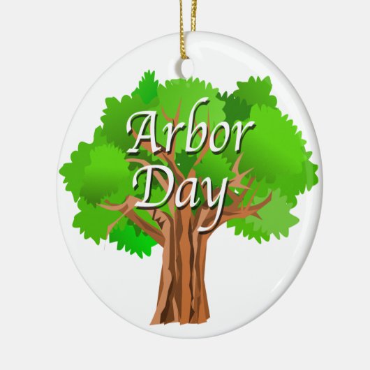 Arbor Day Tree Holiday Keramik Ornament (Links)