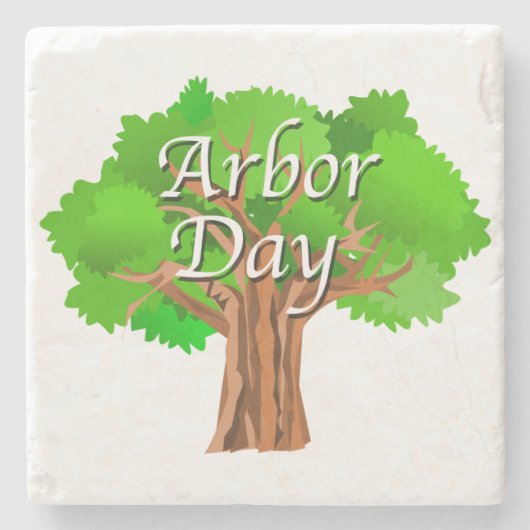 Arbor Day Tree Holiday Steinuntersetzer (Vorderseite)