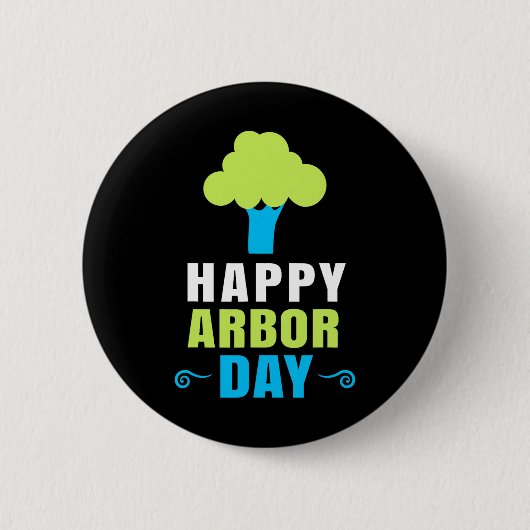 Arbor Day Tree Hugger Tree Pflege für einen glückl Button (Vorderseite)