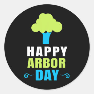 Arbor Day Tree Hugger Tree Pflege für einen glückl Runder Aufkleber