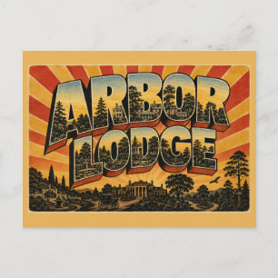 Arbor Lodge Nebraska Herrenhaus Gärten Waldgebiete Postkarte
