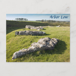 Arbor Low Stone Circle in Derbyshire Foto Postkarte