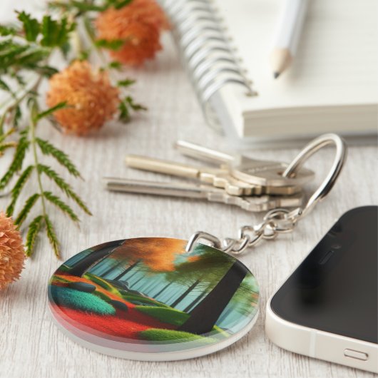 Arboreale verzauberte Palette: Ein faszinierender Schlüsselanhänger (Vorderseite rechts)