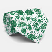 Arboretum 230715 - Forest Green on White Krawatte (Gerollt)